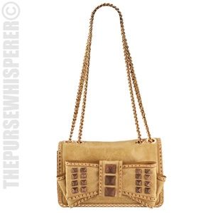 Rebecca Minkoff Gold Sweetie Bow Studded Pyramid